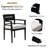 5 Outdoor Furniture Dining - 40" Square Table With Umbrella Hole & 4 Chairs Cushions Ember Black Eye-Catching , Modern Design Cushioned Chairs,