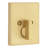 San Clemente Rectangle Deadbolt - Keyed One Side - featuring SmartKey in Satin Brass