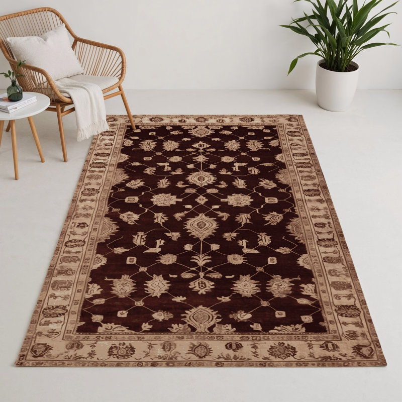 Overdyed Black Indoor and Outdoor Area Rug, Rectangle 9' x 12'