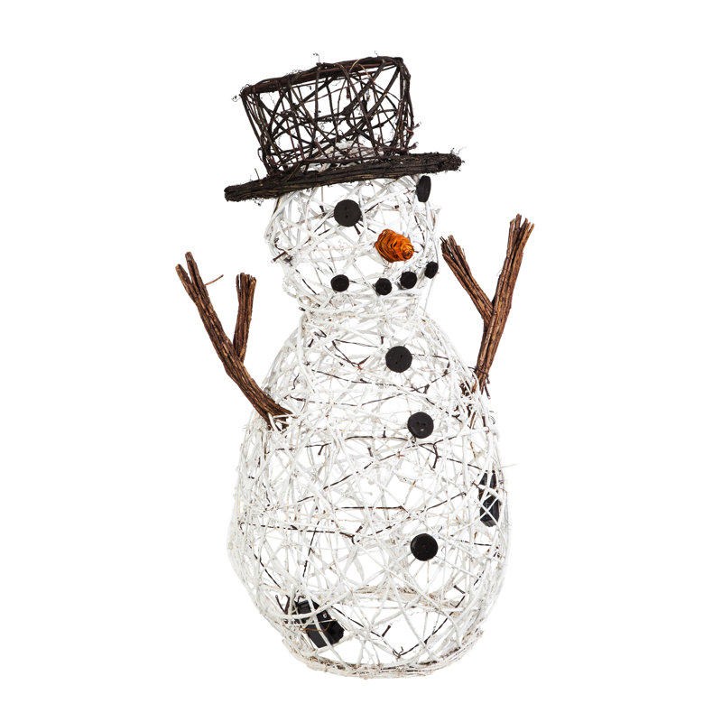 Présentoir lumineux bonhomme de neige vine