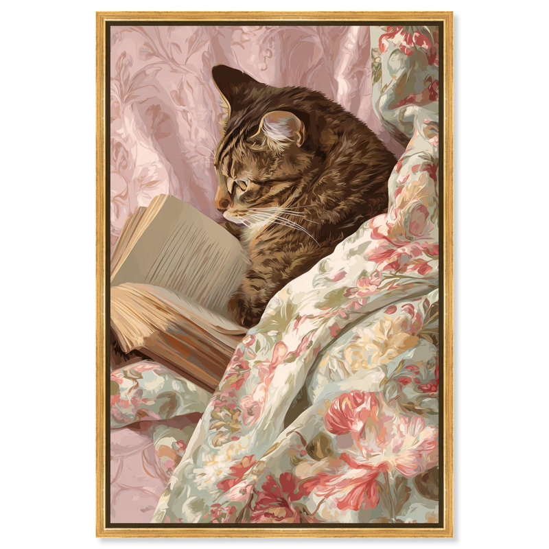 Décoration murale pour chat, "Cat Nap", "Art II" par Art Remedy, cadre doré, 36 x 54, Cadre doré, H 55 po x l 37 po