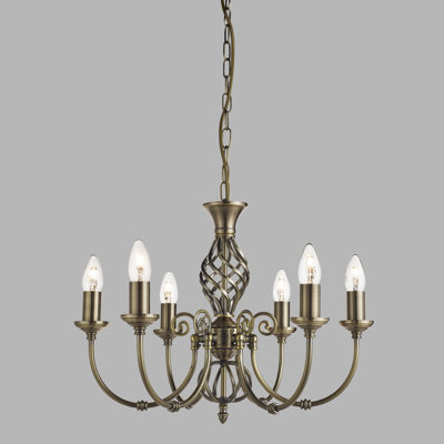 Plymouth 6 - Light Candle Style Chandelier