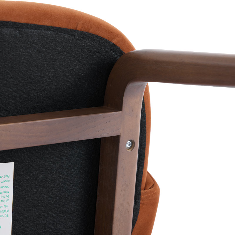 Woodmere Walnut Effect Ash Wooden Frame Dining Chair, Orange