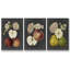 Midnight Harvest I - Ensemble de 3 reproductions encadrées sur toile-97708607-97708608