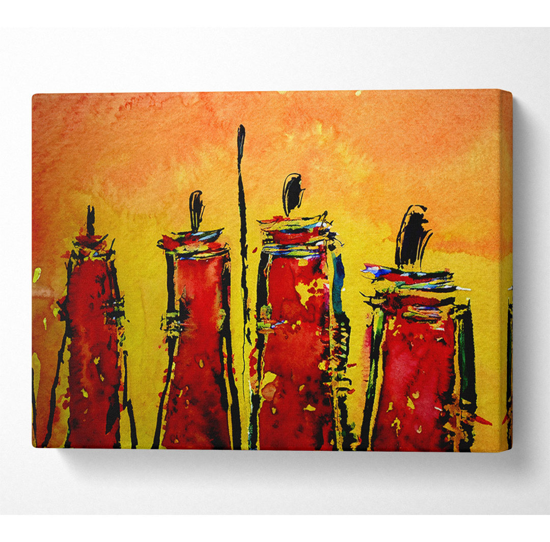 Masai Tribe - Kunstdrucke auf Leinwand - Wrapped Canvas