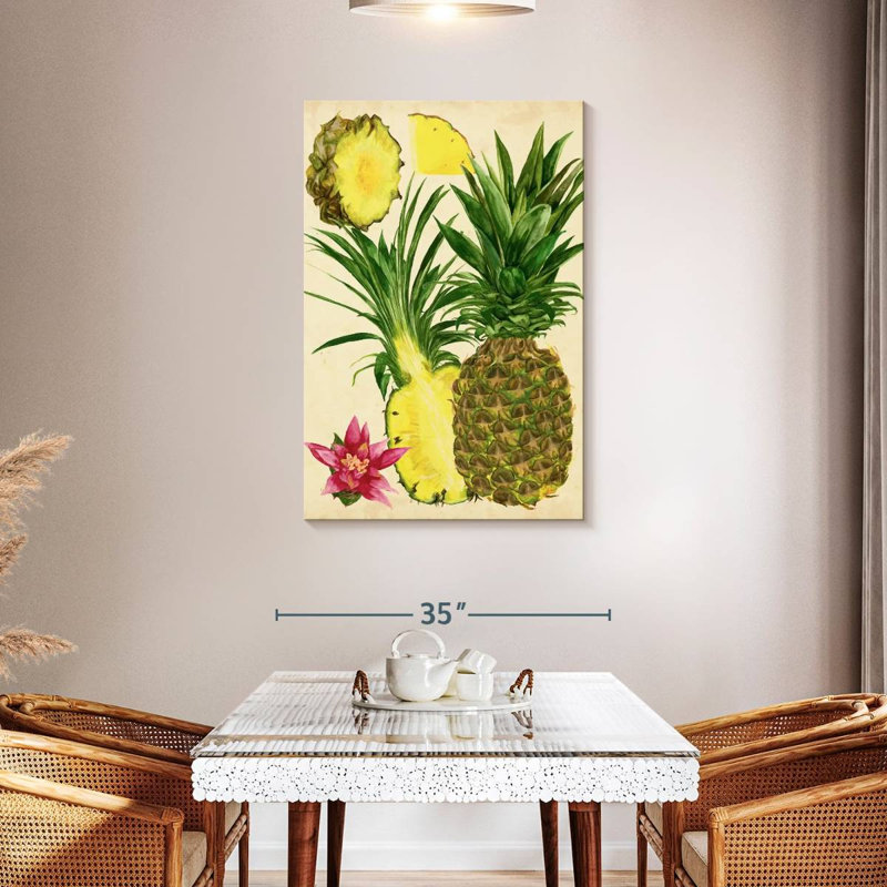 Étude d'ananas tropicaux Yarlin I, H 45 po x l 30 po