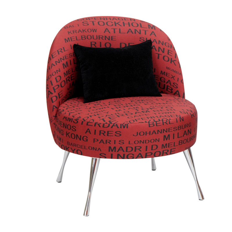 Loft Upholstered Accent Chair, Red