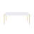 White & Gold Finish Coffee Table