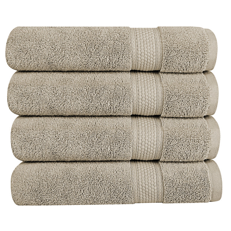 Tolna - Ensemble de serviettes de bain de qualité supérieure ultra-absorbant à séchage rapide, très absorbant, Taupe Plaza