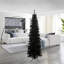 Arbre de Noël artificiel noir avec support pliable en métal noir