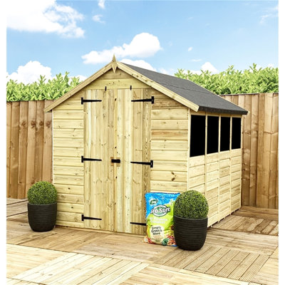 Raekwon 5 ft. W x 14 ft. D Solid Wood Garden Shed
