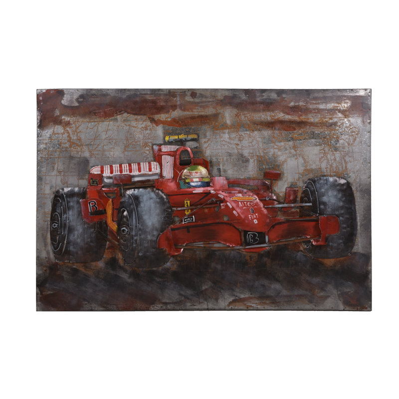 3D metal picture racing car