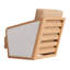 Fauteuil Sakina brun