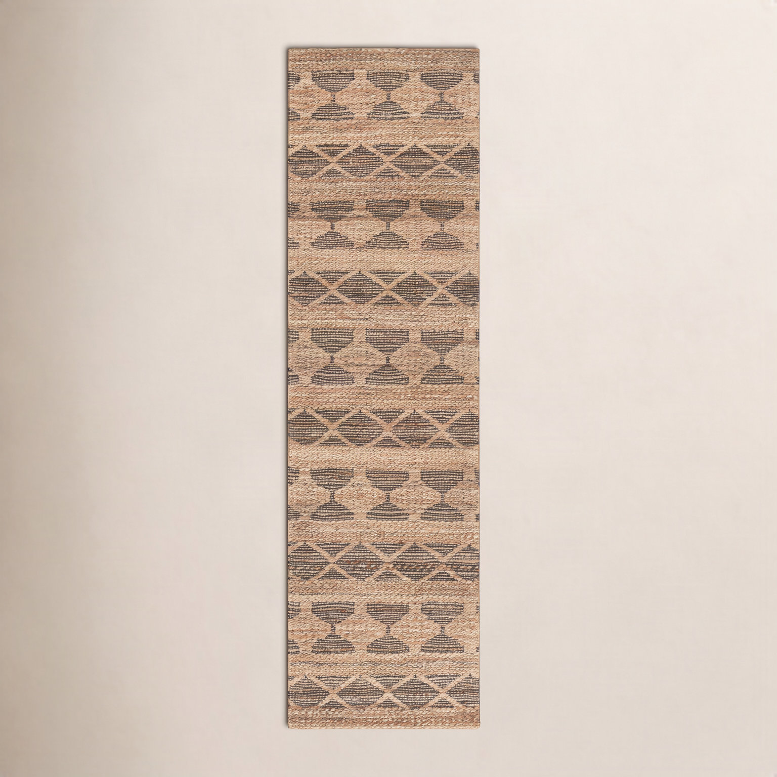Hand-Woven Geometric Performance Rug, 2'-3" X 8'-0" Runner