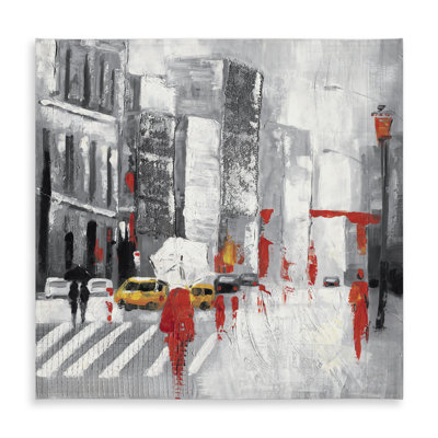 Abstract Cloudy City Street Tablecloth - Indoor/Outdoor Decor