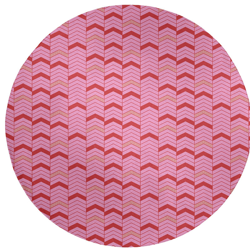 Chenille Indoor Rug, Round 5'