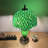 Haydee Tiffany Table Lamp Green Leaves Stained Glass Shade And Base LED Bulbs Included 12"W*12"D*22"H -1807225054