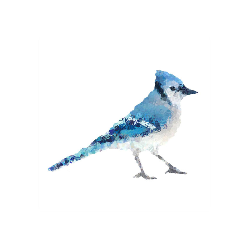 Feathered Mosaic III Print by Emma Brooks, Glass Coat