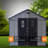 x12 Ft Spacious Resin Sheds with Floor, Steel Frame, Modern Backyard Storage-137365337