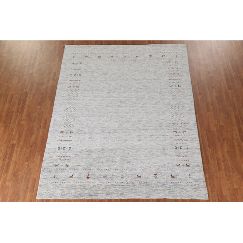 Tapis oriental animaux en laine Gabbeh 8 x 10