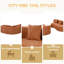 Canapé modulaire de 132 po au design incurvé, canapé modulaire en chenille 2 pièces avec 4 coussins, éponge moelleuse et coussin à ressorts-1737913341