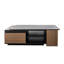 Table basse extensible avec 2 tiroirs - Brun noyer, rectangulaire, longueur réglable pratique pour les tiroirs de salon, rectangulaire