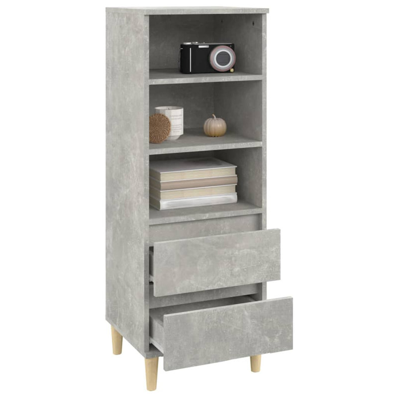 Kihana 40cm Sideboard, Concrete Grey/Oak