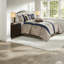 Ensemble de literie luxueux en jacquard bleu marine, confort et style moderne en polyester