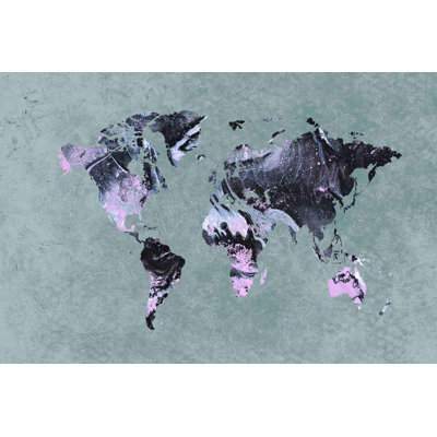 «Pattern Map Gray 5», impression sur toile tendue