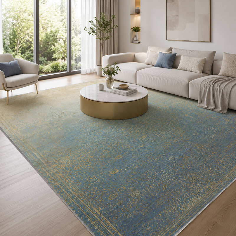 Striped Cotton and Chenille Flatweave Area Rug, 100 x 200 cm