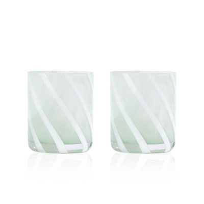 Savannah Green Whiskey Glass Set of 2