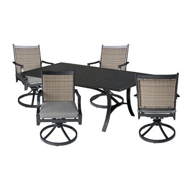 4 - Person Patio Dining Set with Rectangular Table , Cushions Included