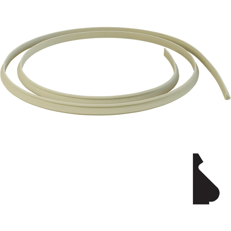 Moulure flexible pour embase, H 1,375 po x l 144 po x P 0,6875 po