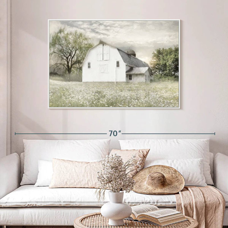 Brownsville Sunrise, Cadre flottant blanc, 46 po x 31 po
