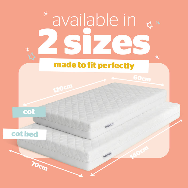 Silentnight Safe Night Mattress for Cot and Cot Bed, Cot Bed