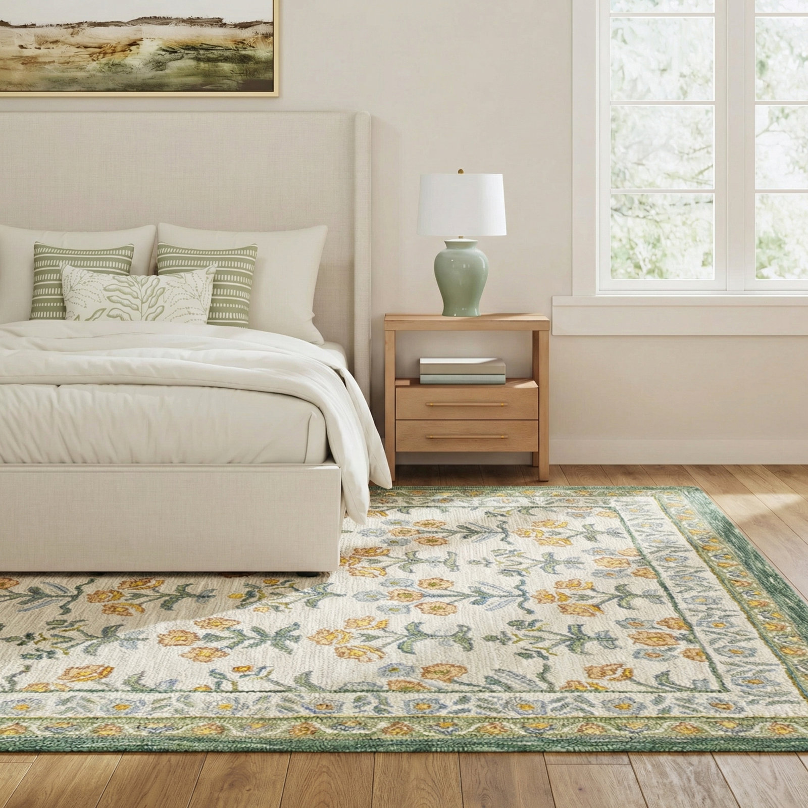 Manor Hand-Tufted Traditional Floral Rug, Rectangle 9' x 12'