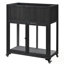 Banc de rempotage en bois avec 2 portes et roulettes-415381679