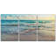 "Coastal Beach", "Sunrise On Ocean Waves Crashing", photos de décor de plage moderne bleu-vert doux, impression sur toile encadrée 3 pièces "16" x 24 "x 3 pièces, 24" x 36 "x 3 pièces-56497807-119402614-102155670
