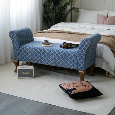 French Retro Blue Bench