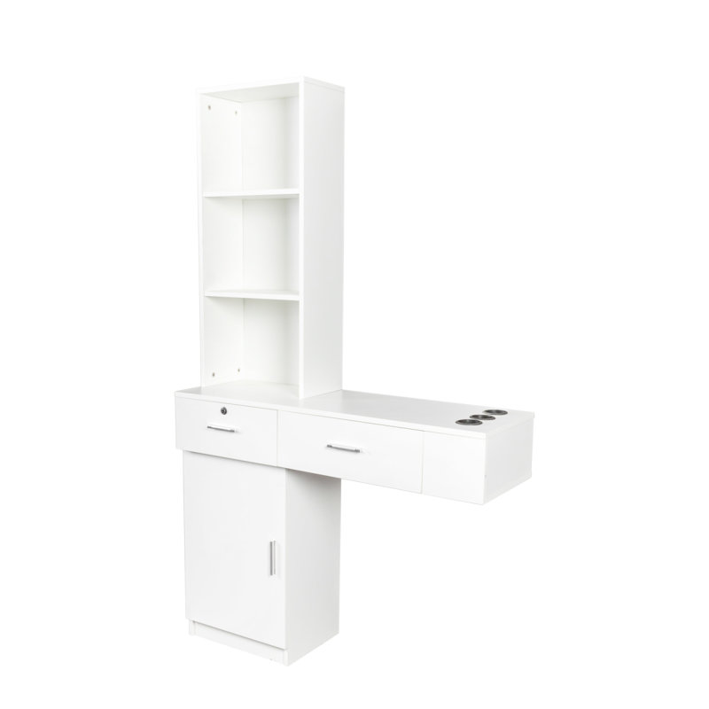 Commode blanche moderne, grande commode de rangement, Blanc