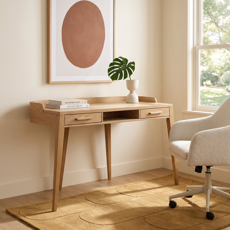 Norma Solid Wood Base Writing Desk
