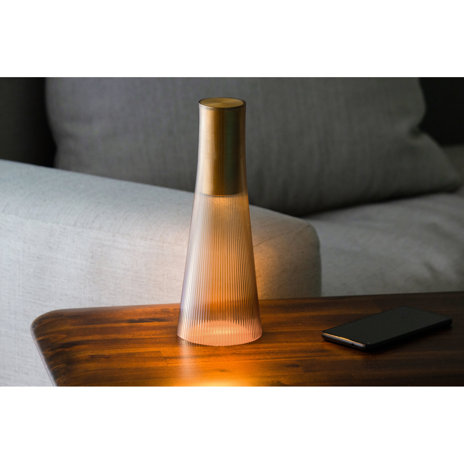 Candél Portable Table Lamp, Bronze/Brass