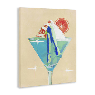 «Cocktail with Crossed Legs», art mural par Lil 'Rue