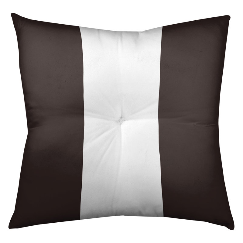  Coussin de sol touffeté, 26 po x 26 po, Brun / Blanc