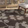 Tapis brun / gris en laine touffeté à la main Maden