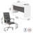 Echo L Shaped Bow Front Desk With High Back Chair