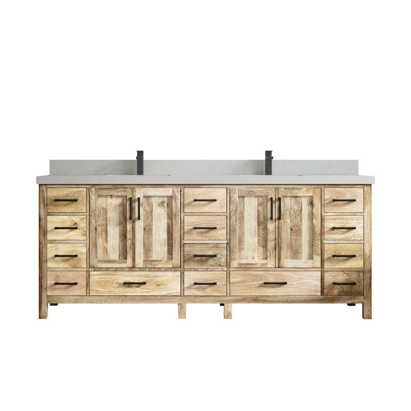 Ensemble de meuble-lavabo double 84 po Malibu, Carrara