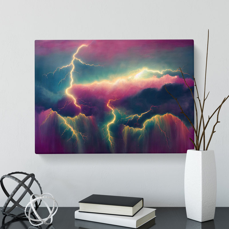 Mesmerising Thunderstorm - Wrapped Canvas, 50cm H x 76cm W x 3cm D