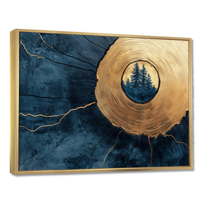 Gerrad, pin abstrait, forêt sur bois, horizon - forêt, art mural