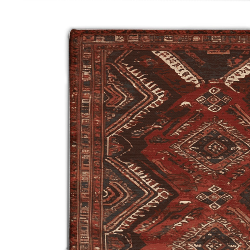 Tapis d'intérieur et d'extérieur brun Persian, Rectangle 8' x 10'